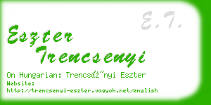 eszter trencsenyi business card